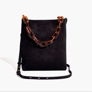 Madewell Slim Brooklyn Crossbody Bag - Black Suede